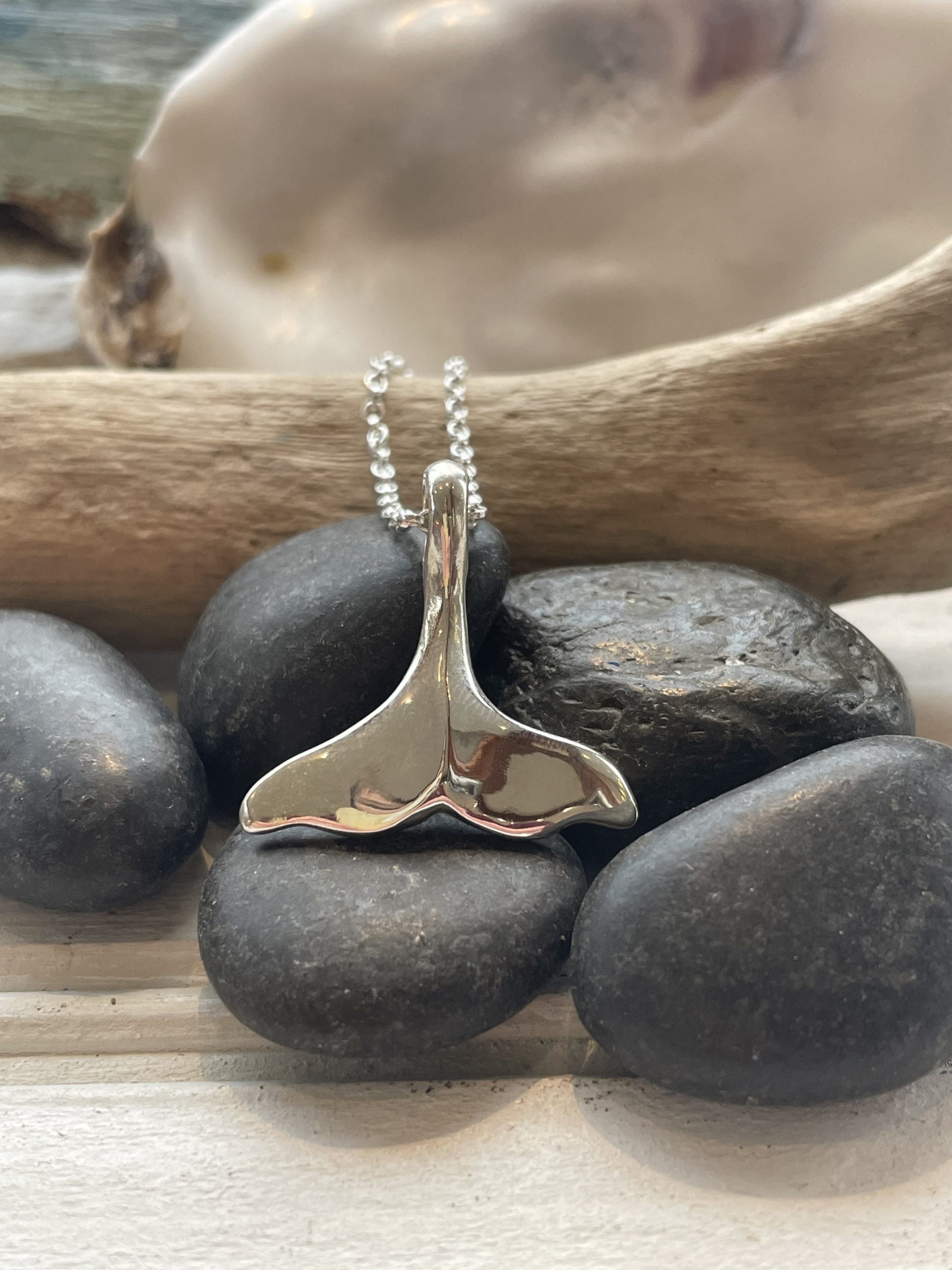 Whale Tail Pendant Small