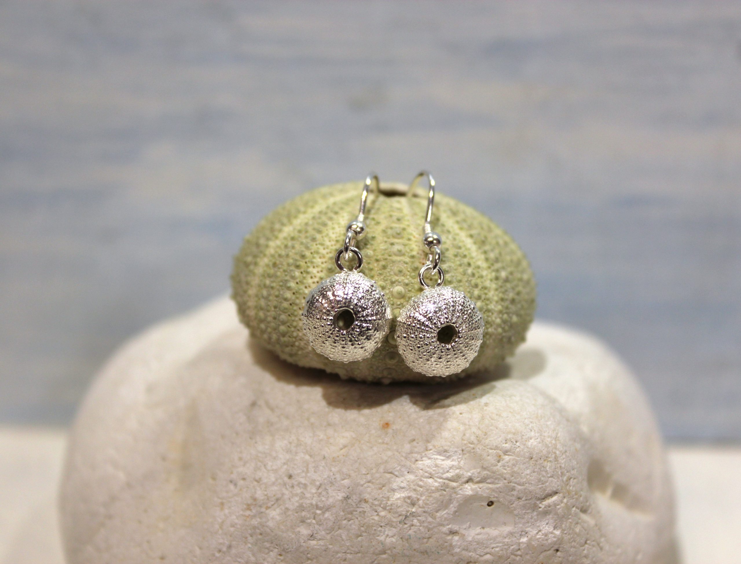 urchin tiny drop earrings