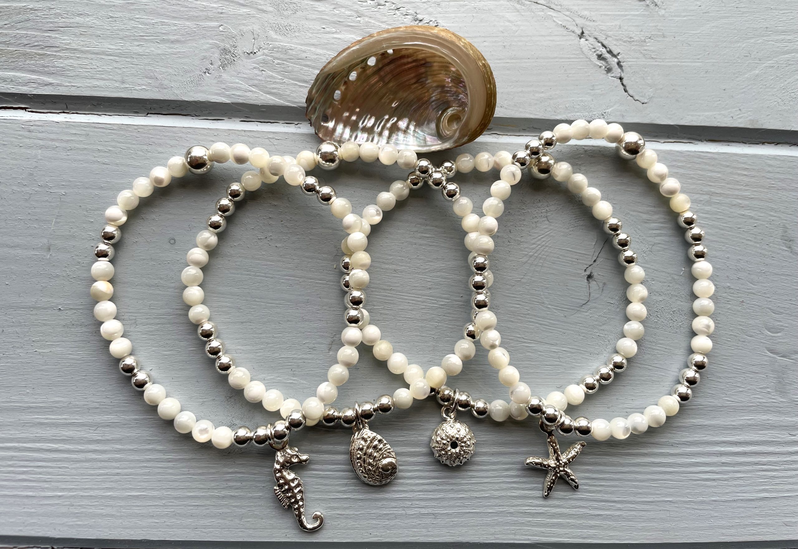 Mother-of-Pearl Charm Bracelet