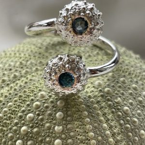 Urchin Ring  mini with London Blue Topaz