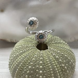 Urchin Ring  mini with London Blue Topaz